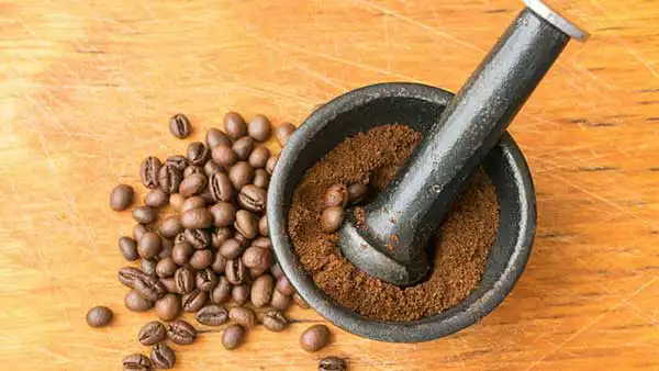 Mortar and Pestle to Grind Coffee Beans